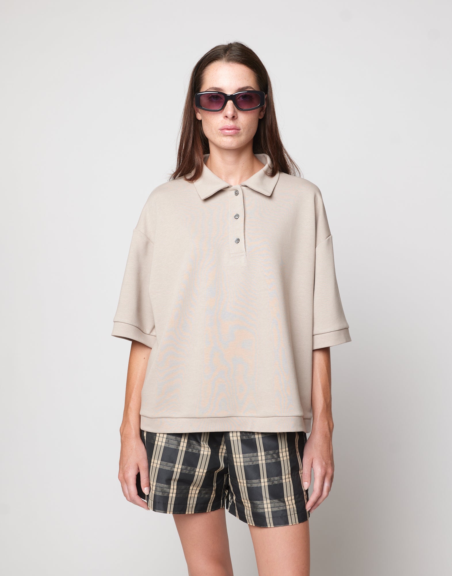 Polo in Felpa Light Logo DD Argilla