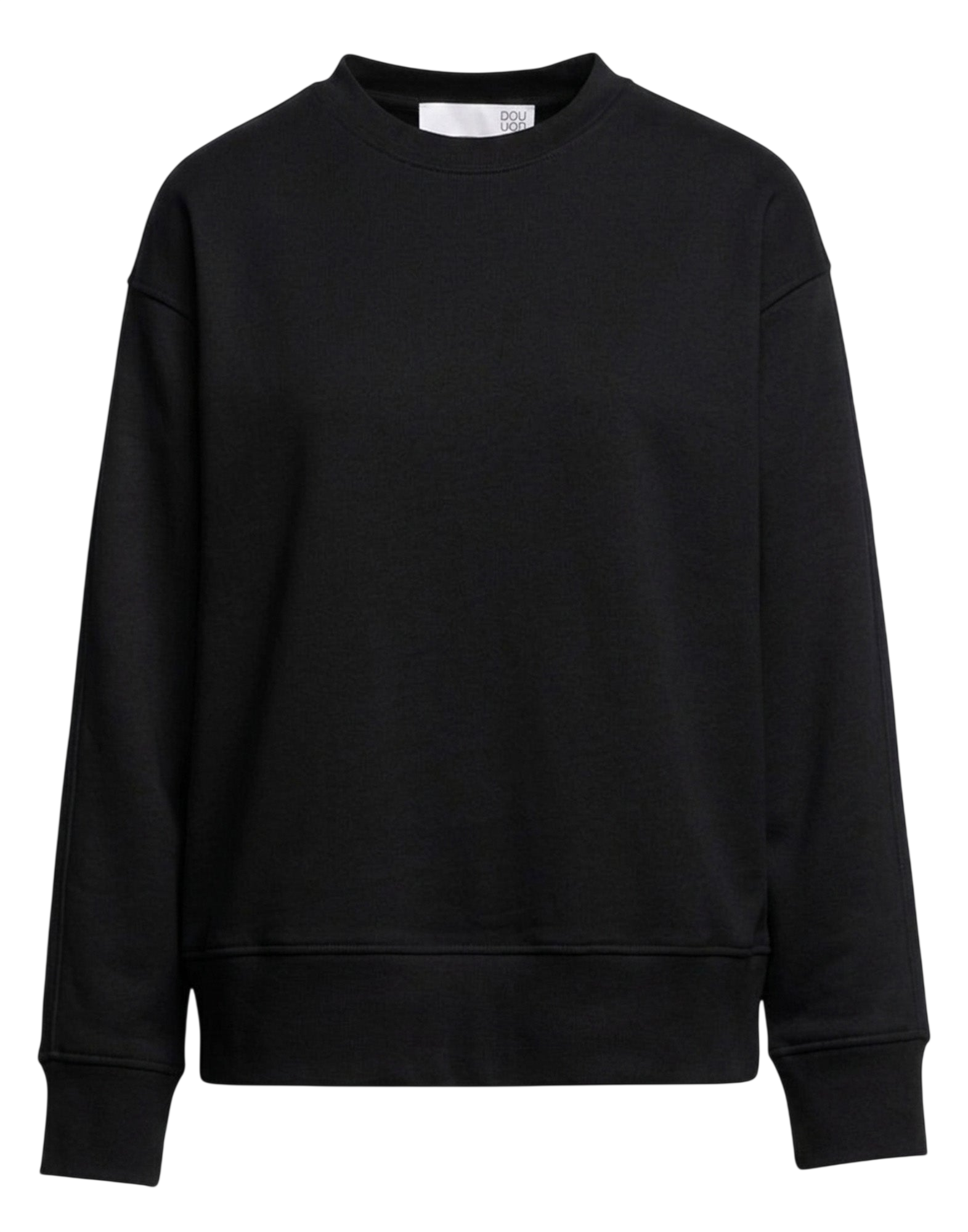 Felpa Girocollo Spalla Scesa Nera