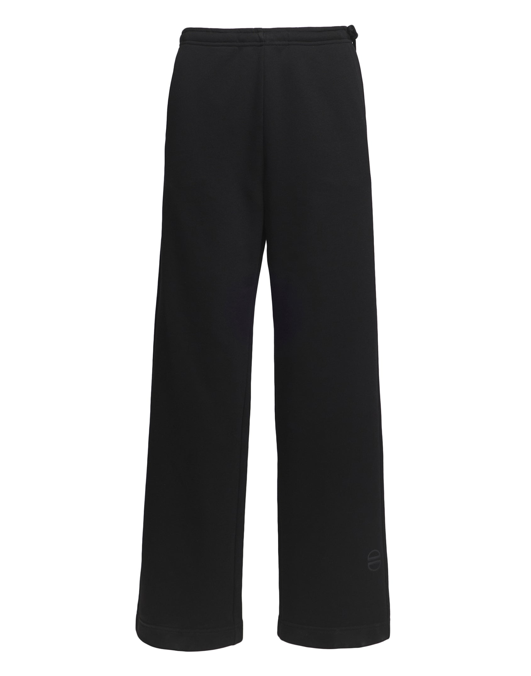 Pantalone Wide in Felpa Light Nero