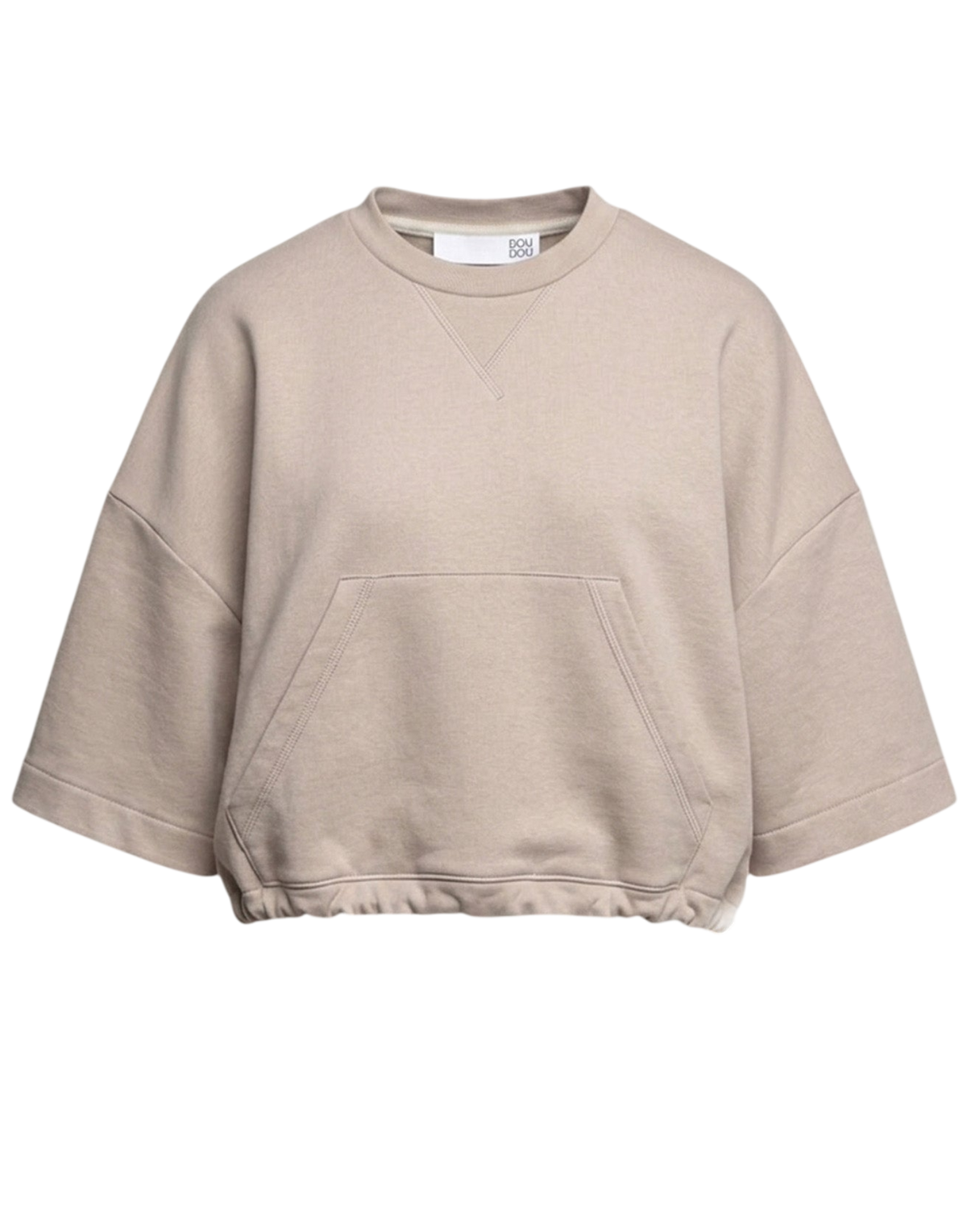 Clay Boxy Hoodie with Drawstring