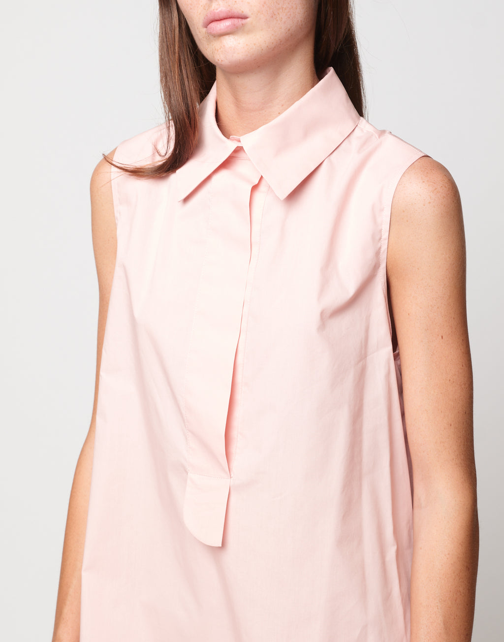 Abito Polo A-Line in Popeline di Cotone Fard