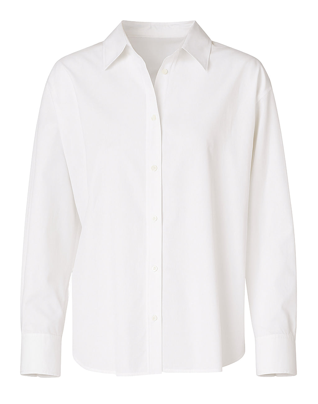 Camicia Over in Popeline di Cotone Off White