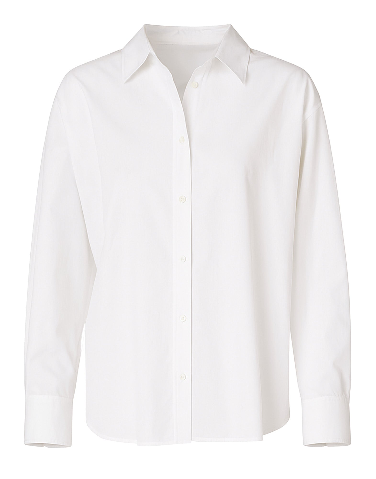 Camicia Over in Popeline di Cotone Off White