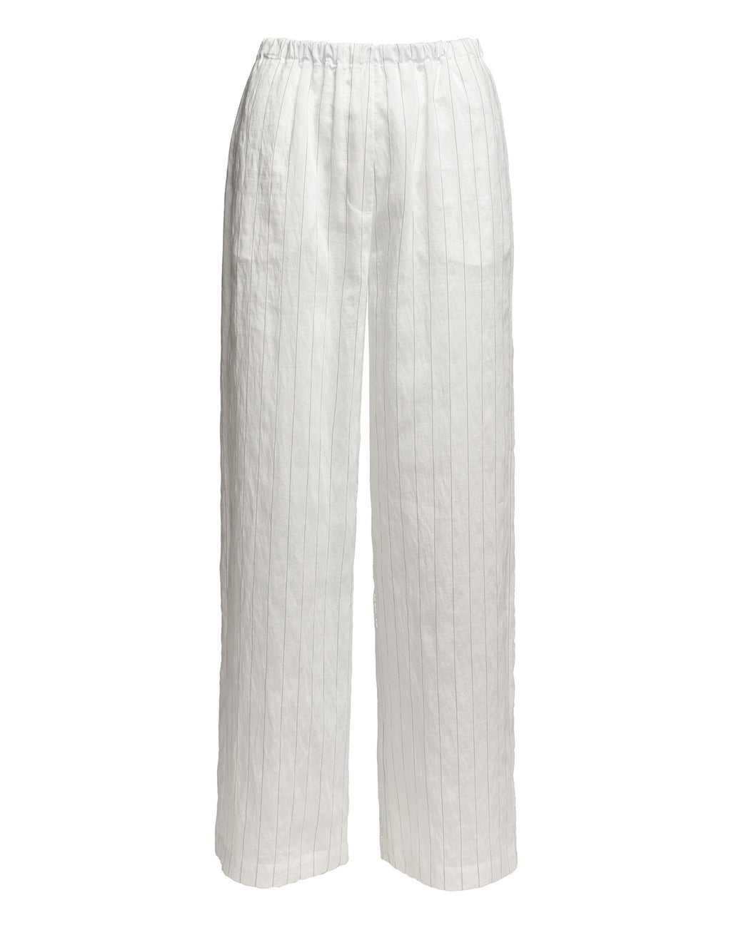 Pantaloni Wide-Leg in Gessato Lyocell