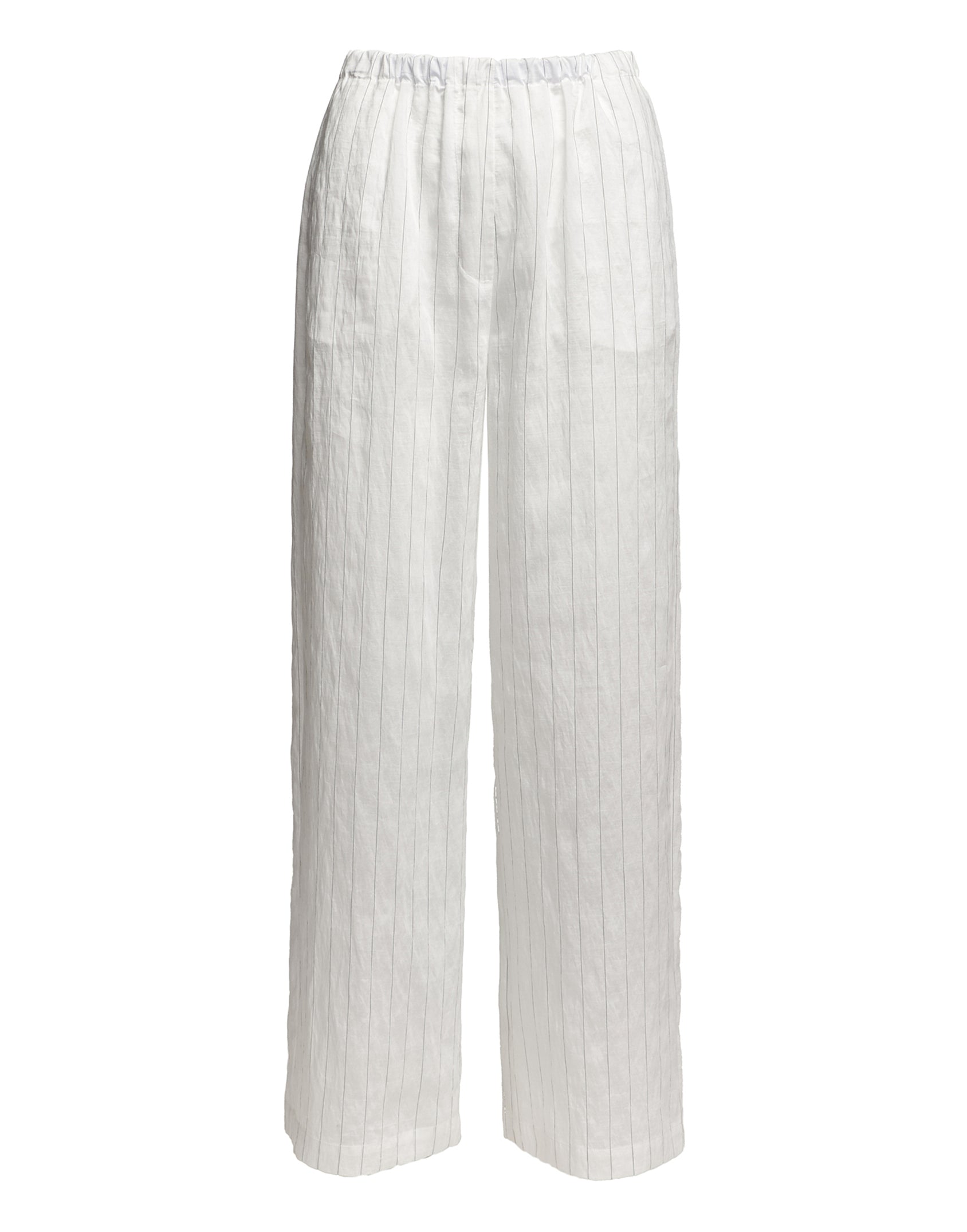Pantaloni Wide-Leg in Gessato Lyocell