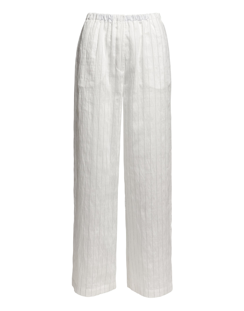 Pantalon large en lyocell rayé