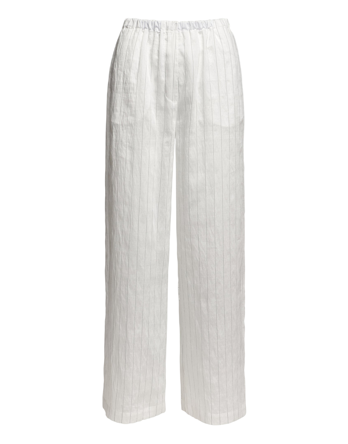 Pantalon large en lyocell rayé