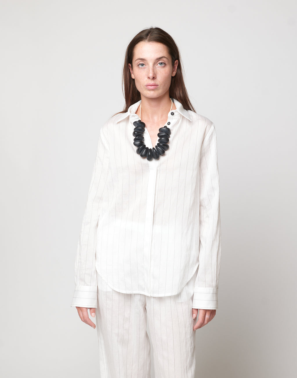 Camicia a Uomo in Gessato Lyocell