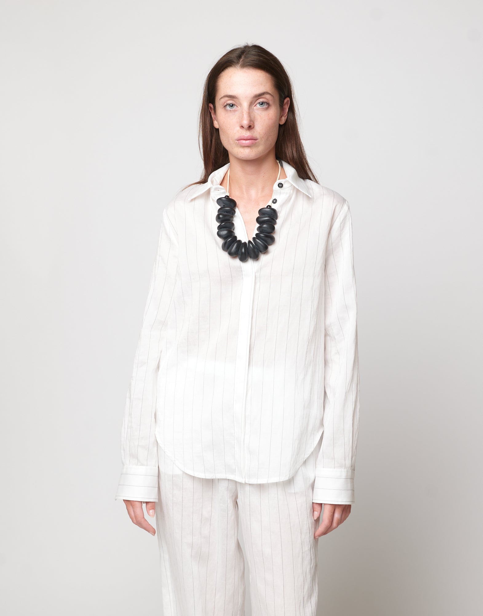 Camicia a Uomo in Gessato Lyocell