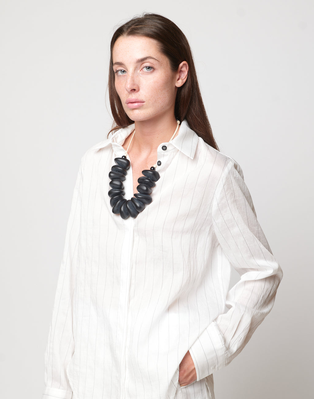 Camicia a Uomo in Gessato Lyocell