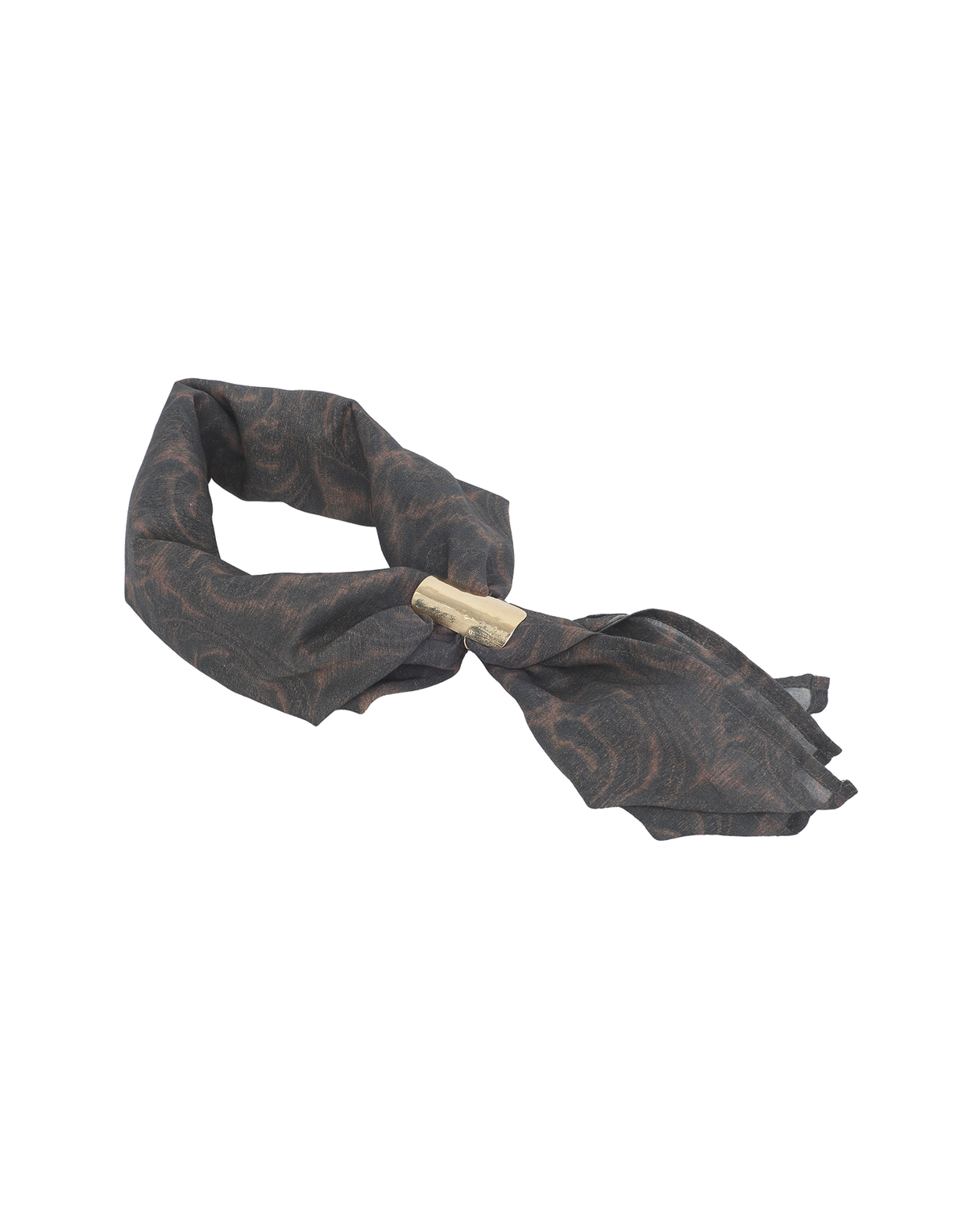 Cotton Muslin Scarf with Cast Iron Paisley Print
