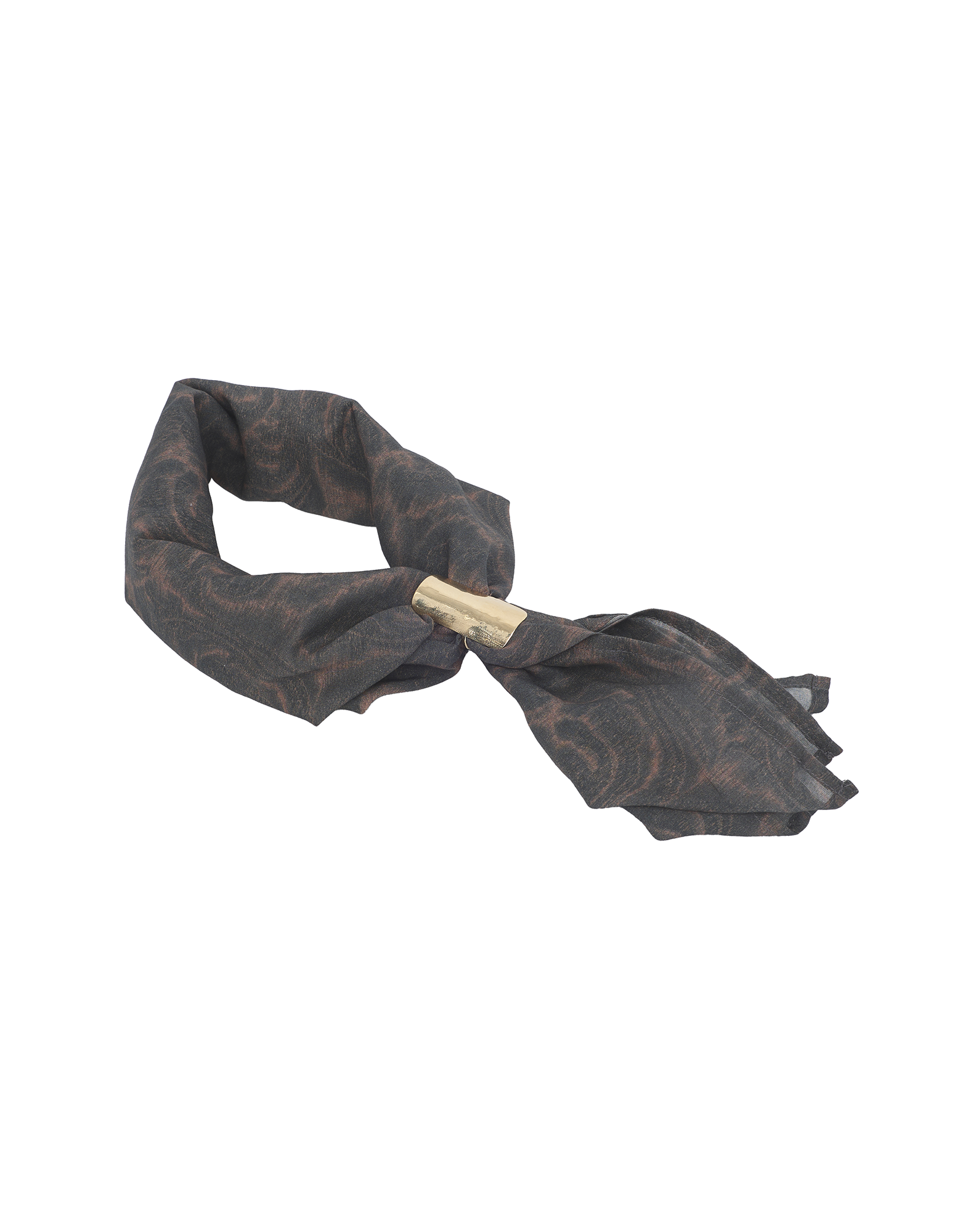 Foulard in Mussola di Cotone Stampa Cashmere Ghisa