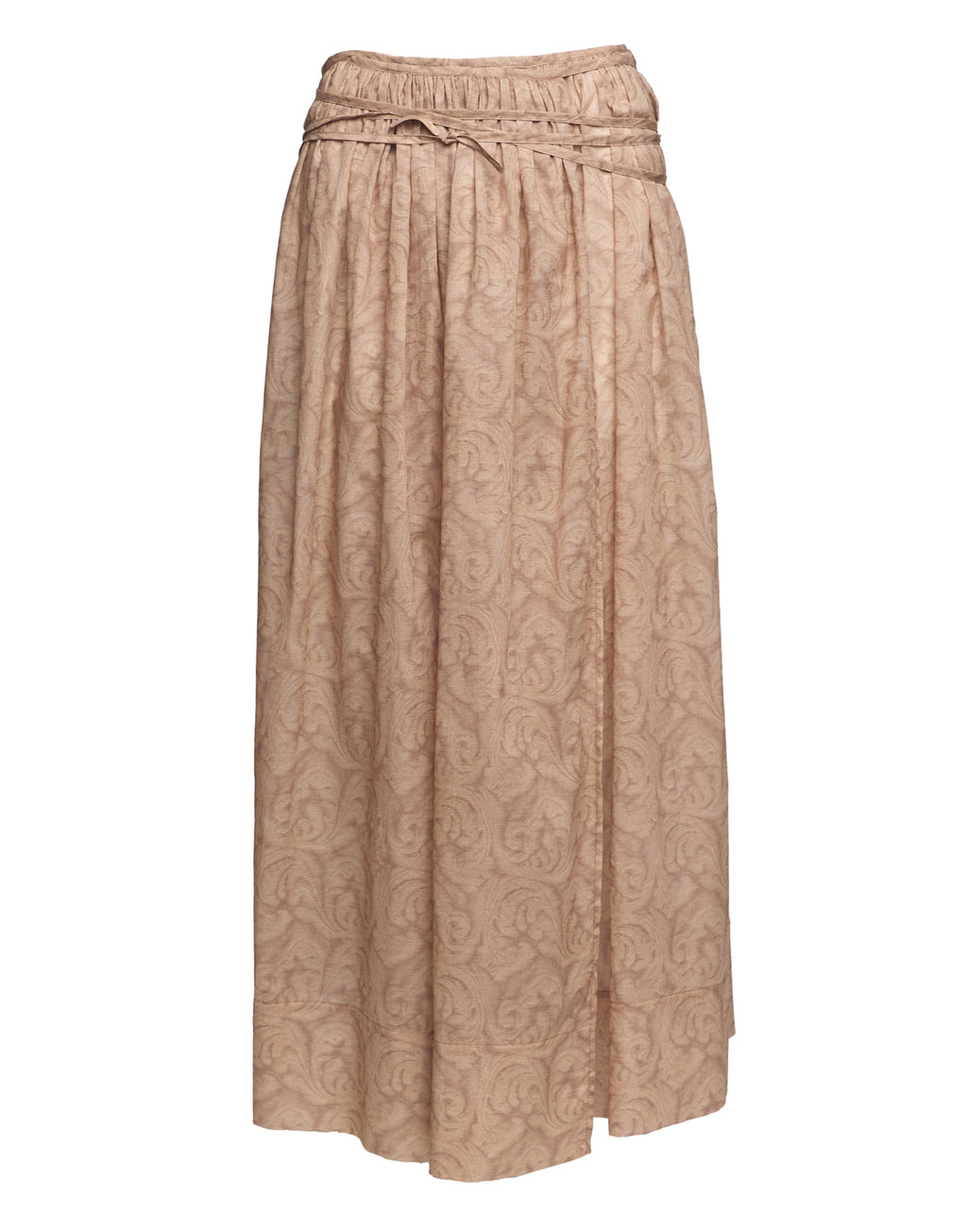 Gonna Pareo in Mussola Stampa Cashmere Corda