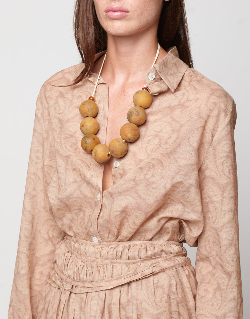 Gonna Pareo in Mussola Stampa Cashmere Corda