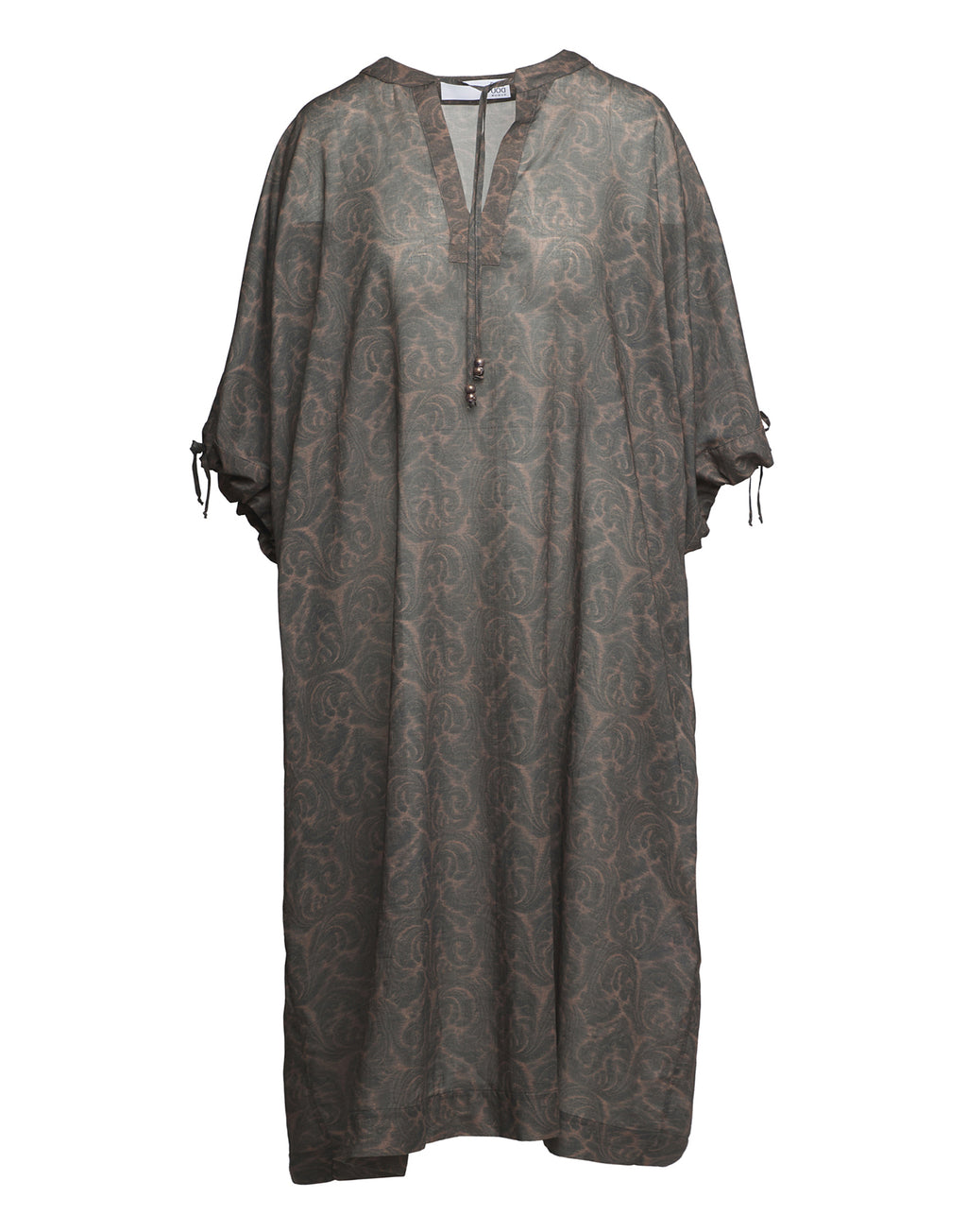 Caftano Kimono in Mussola Stampa Cashmere Ghisa