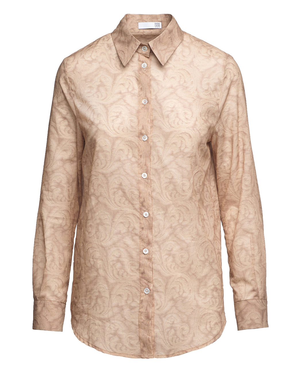 Camicia a Uomo in Mussola Stampa Cashmere Corda