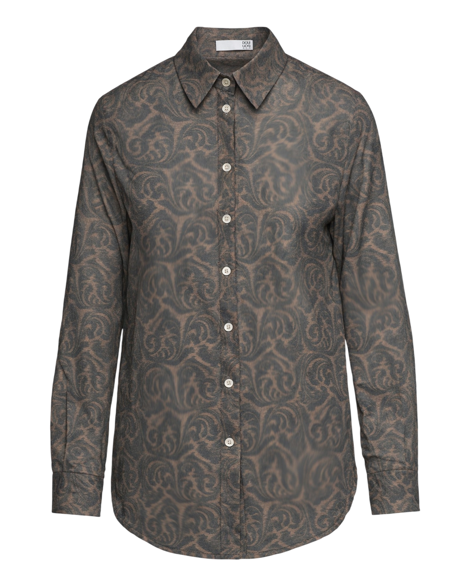 Camicia a Uomo in Mussola Stampa Cashmere Ghisa