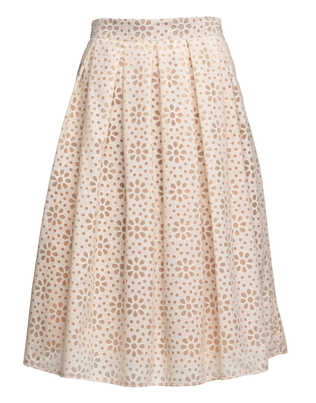 Full Circle Skirt in Dusty Pink Daisy Devoré