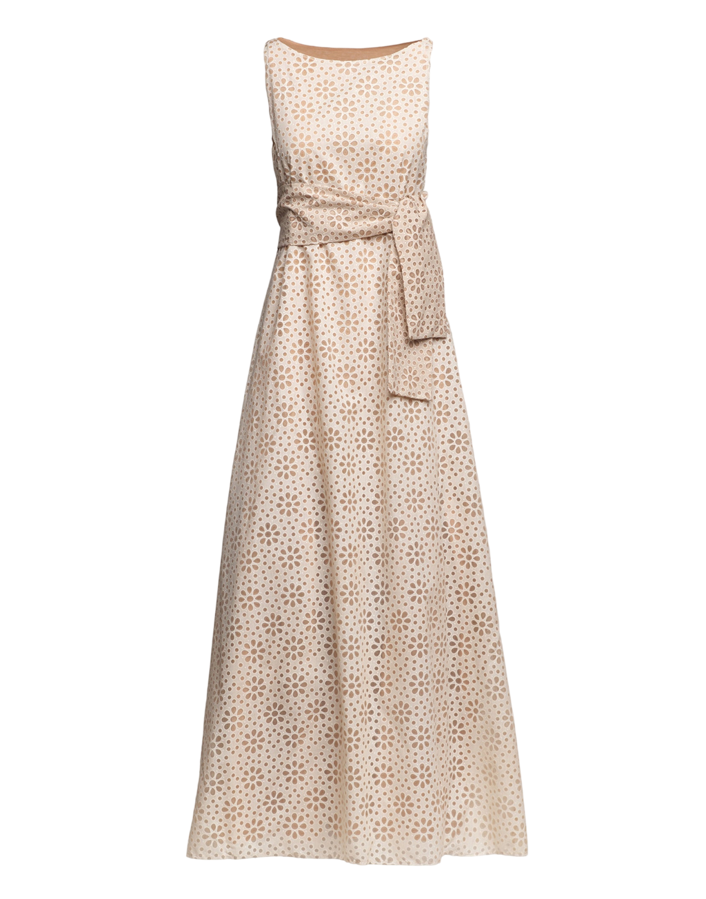 Robe longue en Daisy dévoré poudré