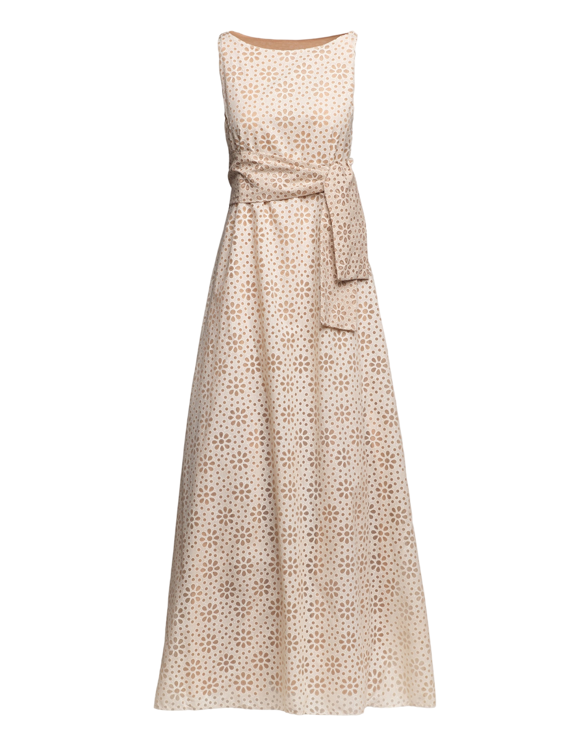 Long Devoré Daisy Dress in Blush