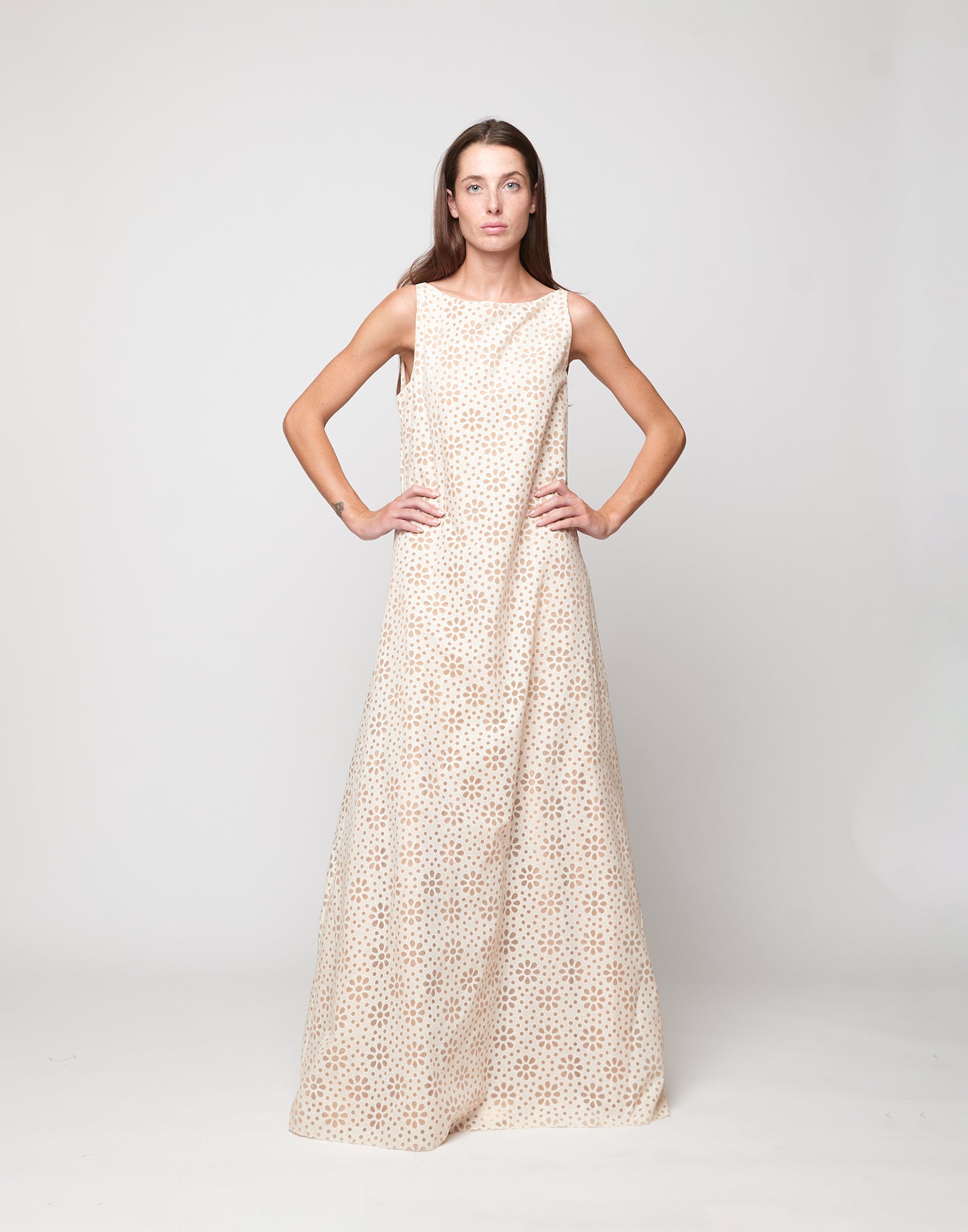 Abito Lungo in Daisy Devorè Cipria