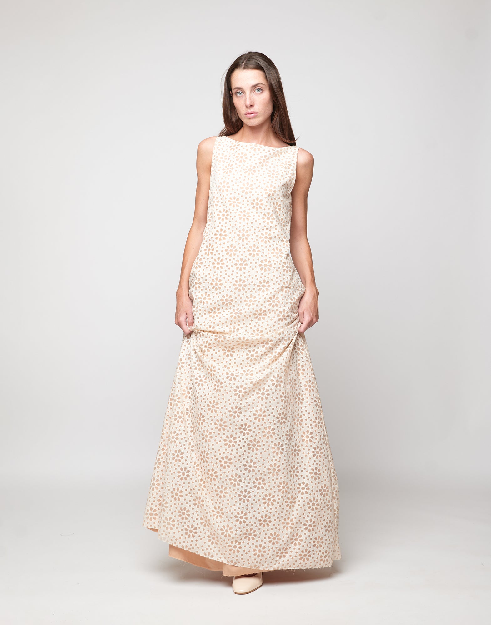 Abito Lungo in Daisy Devorè Cipria