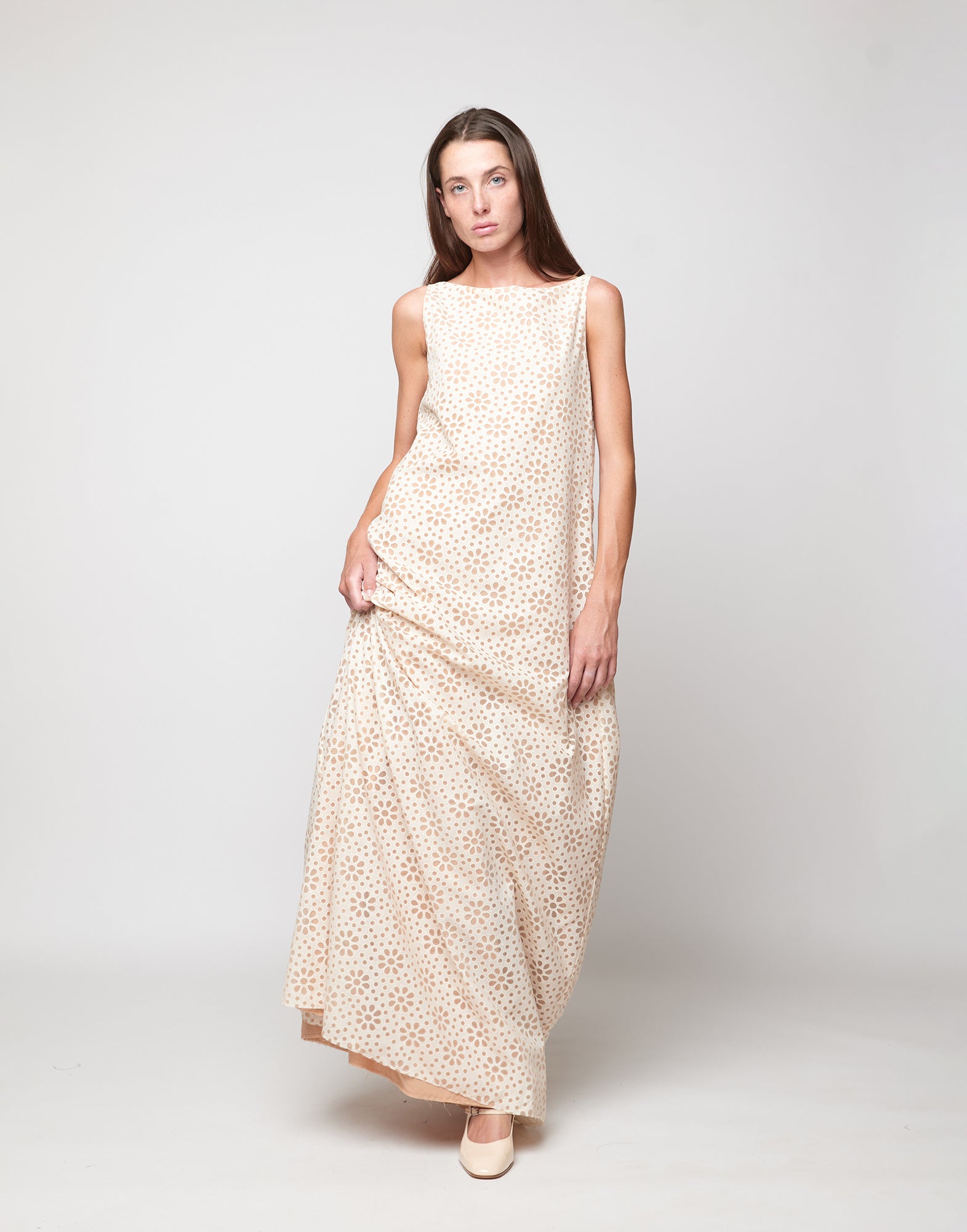 Abito Lungo in Daisy Devorè Cipria