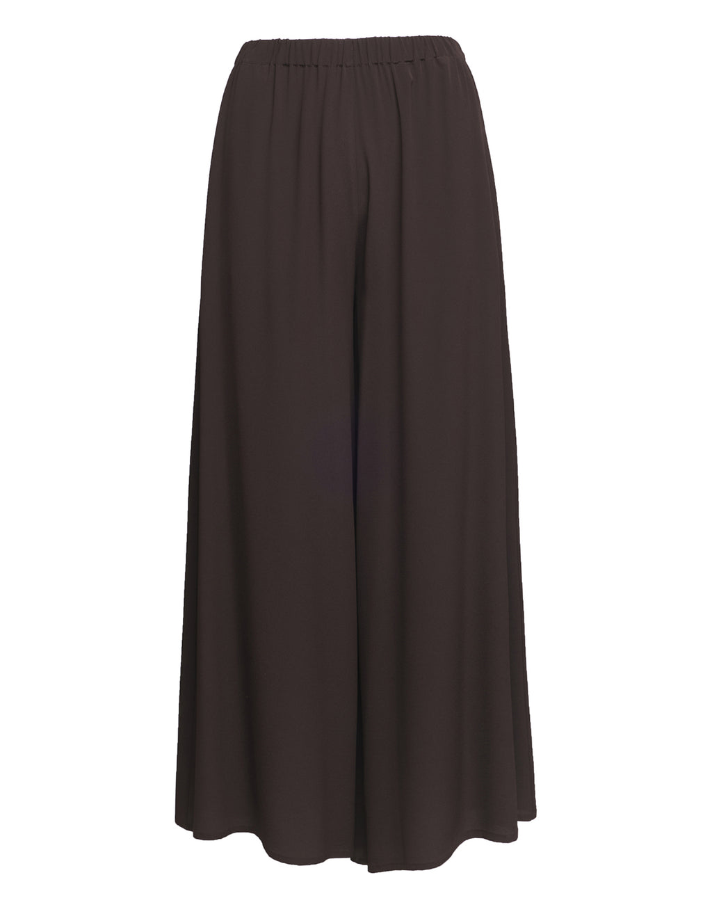 Pantaloni Wide-Leg in Crepe de Chine Ciocco