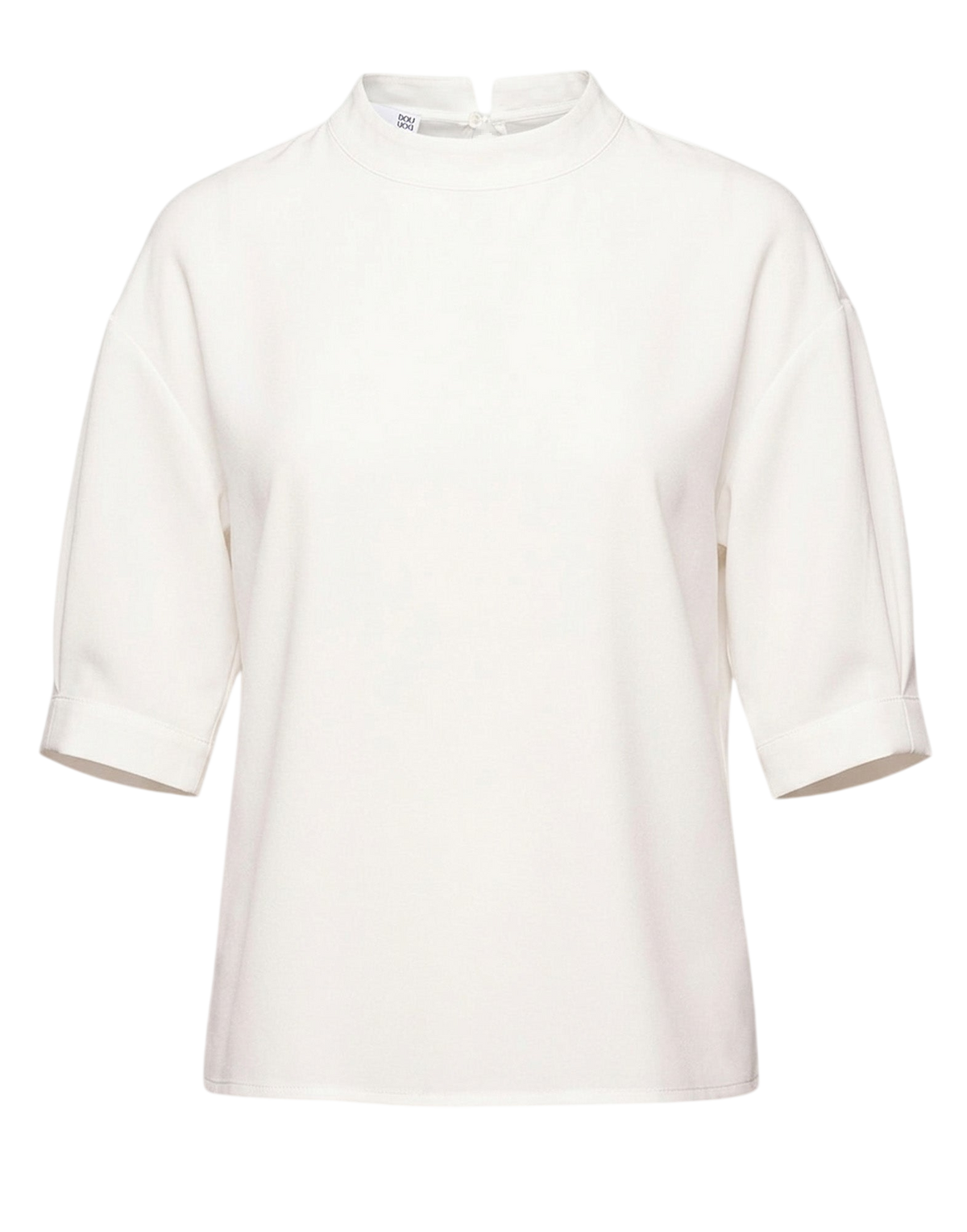 Crepe de Chine T-shirt in Milk