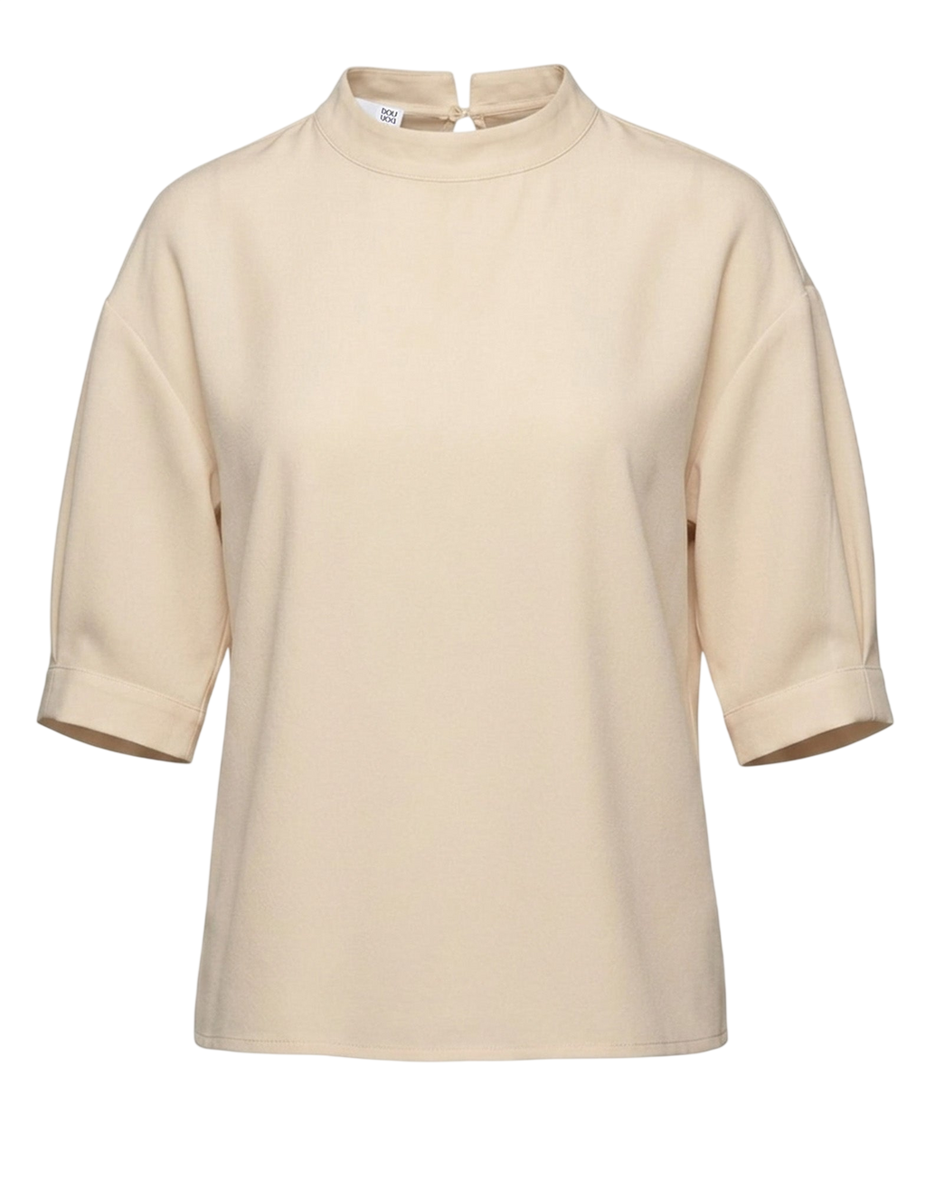 T-shirt en crêpe de Chine sable