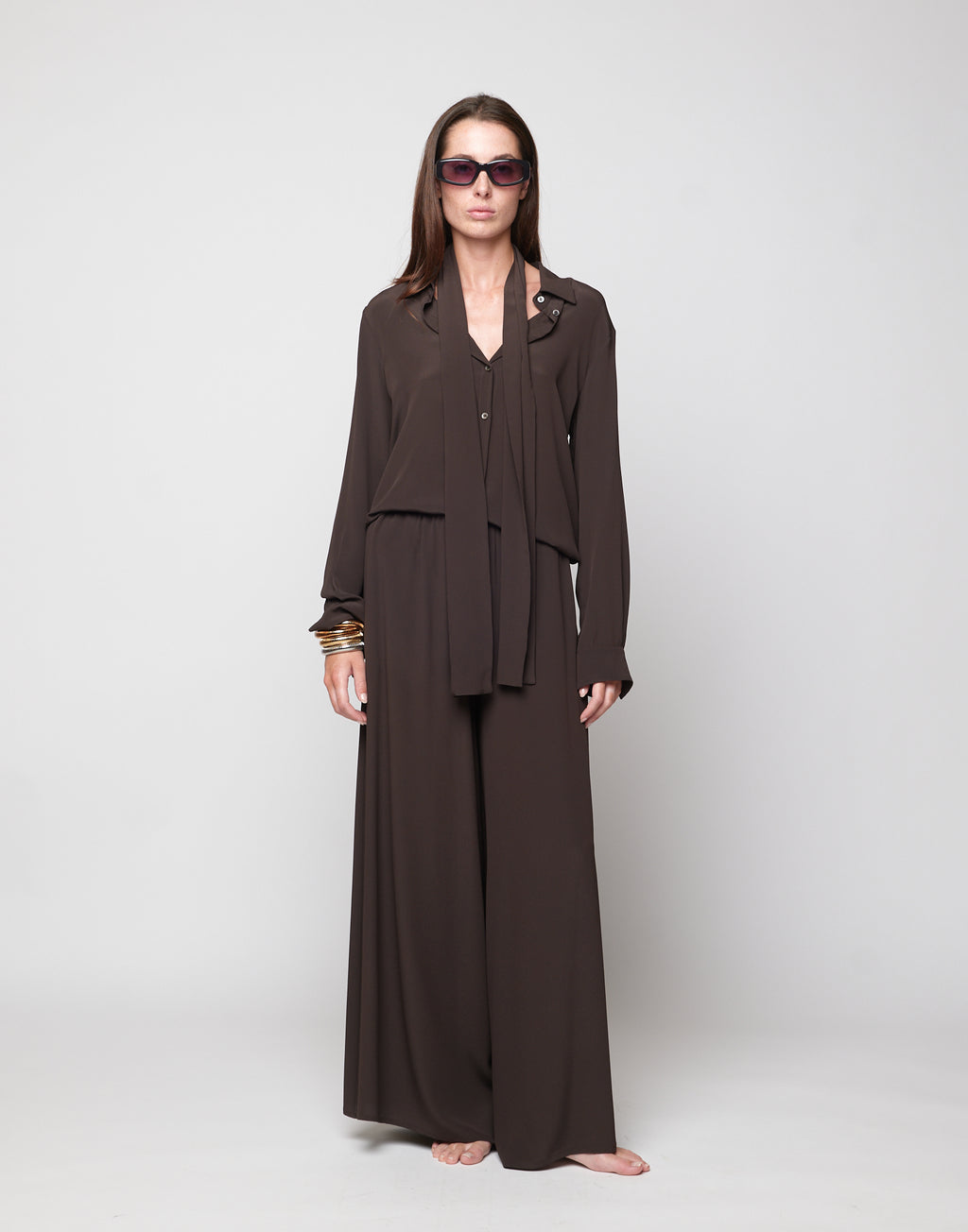 Camicia a Uomo in Crepe de Chine Ciocco