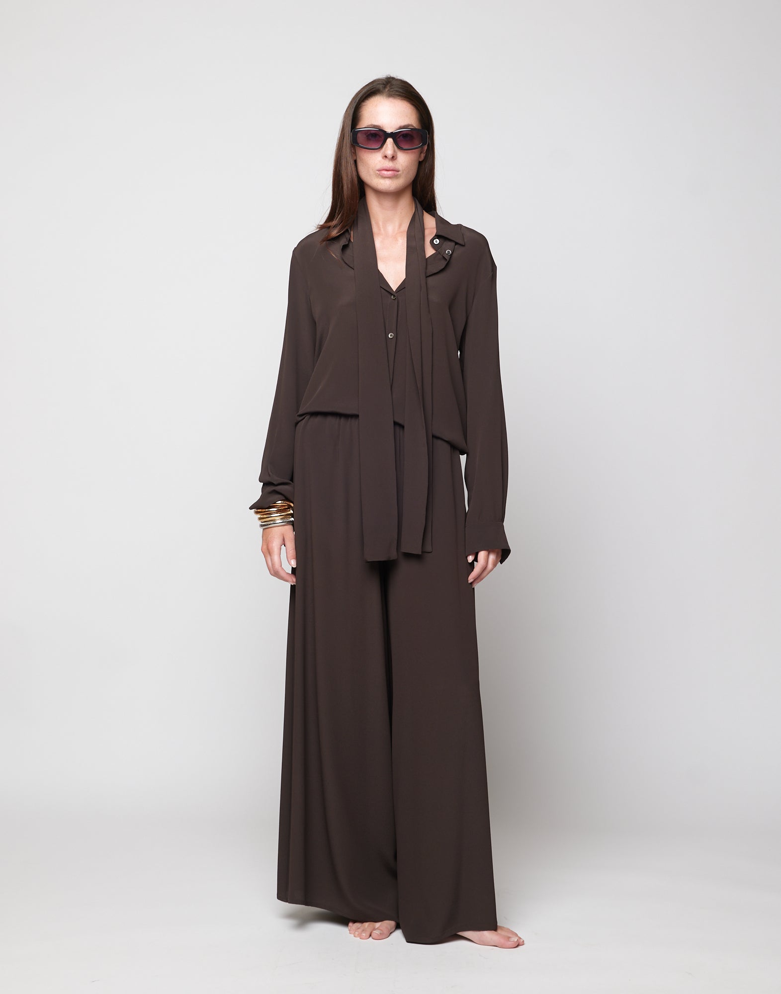 Camicia a Uomo in Crepe de Chine Ciocco