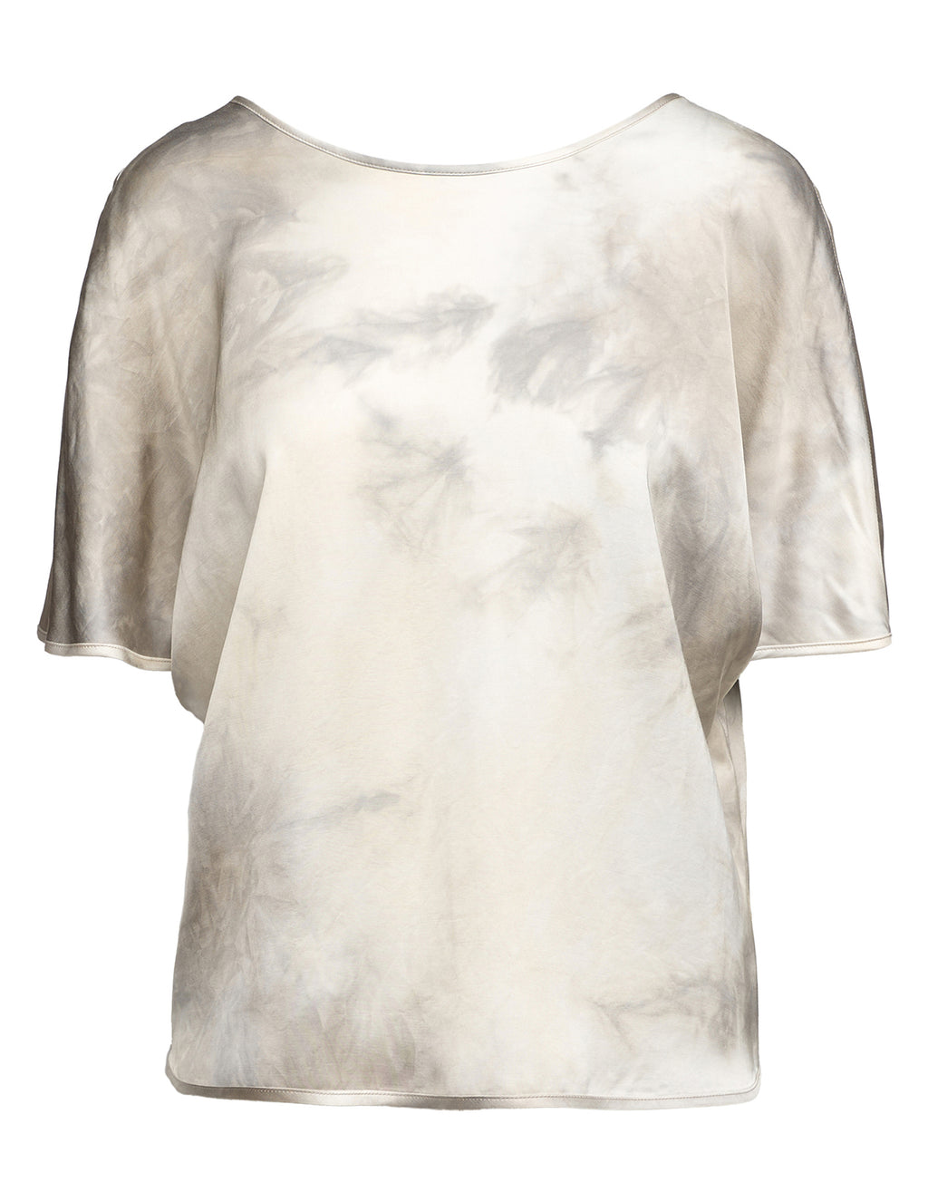 Blusa Kimono in Viscosa Tie-Dye Pomice