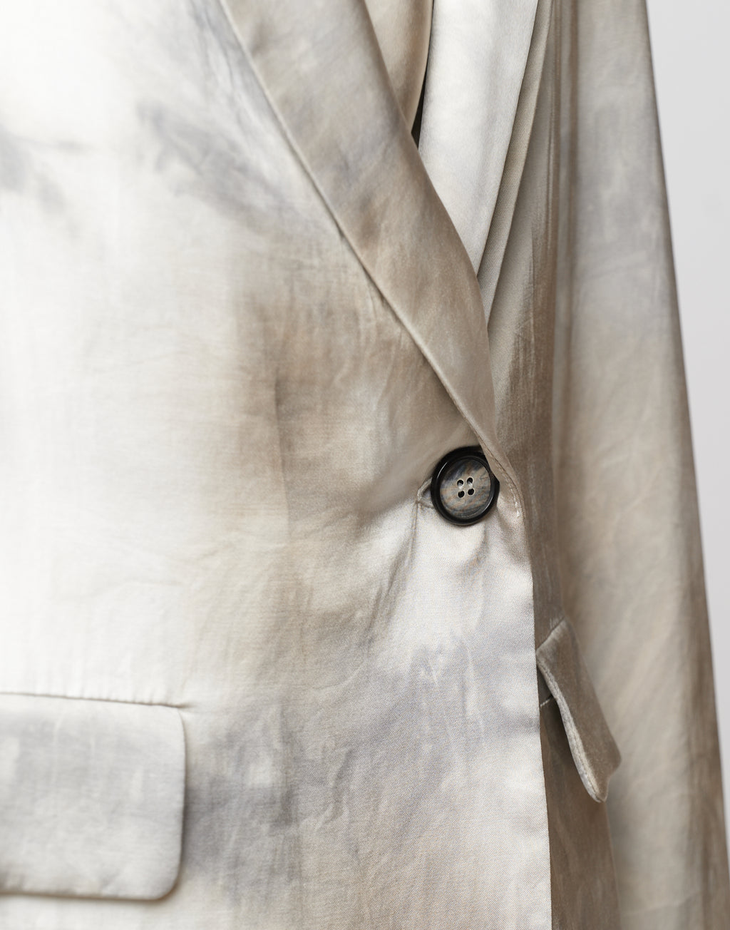 Giacca Smoking Decostruita in Viscosa Tie-Dye Pomice