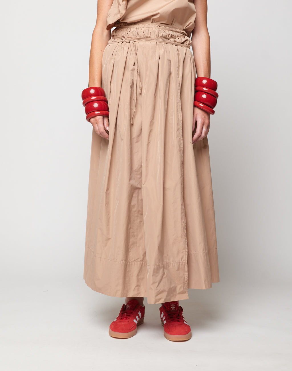 Gonna Pareo in Taffetà Nude