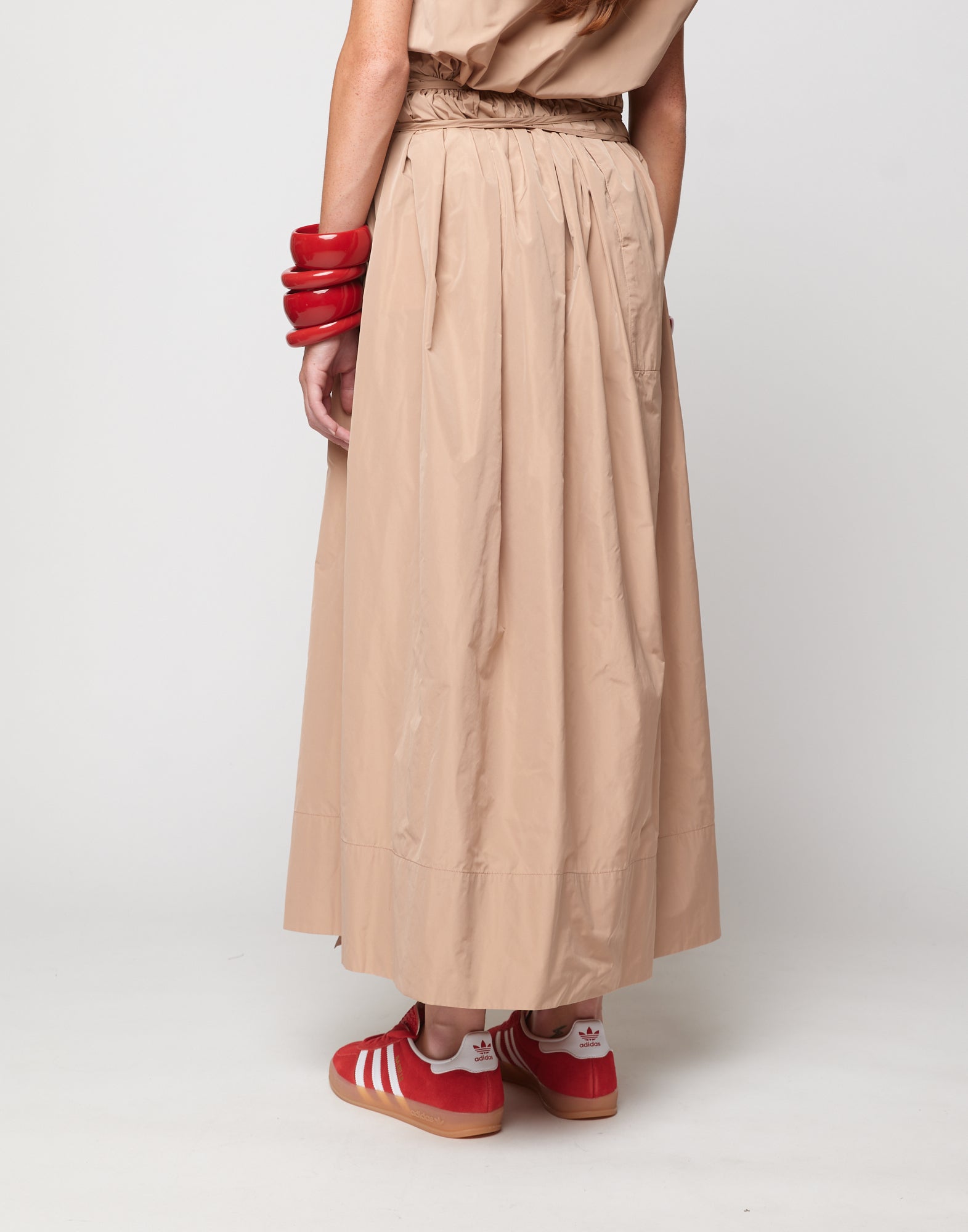 Gonna Pareo in Taffetà Nude