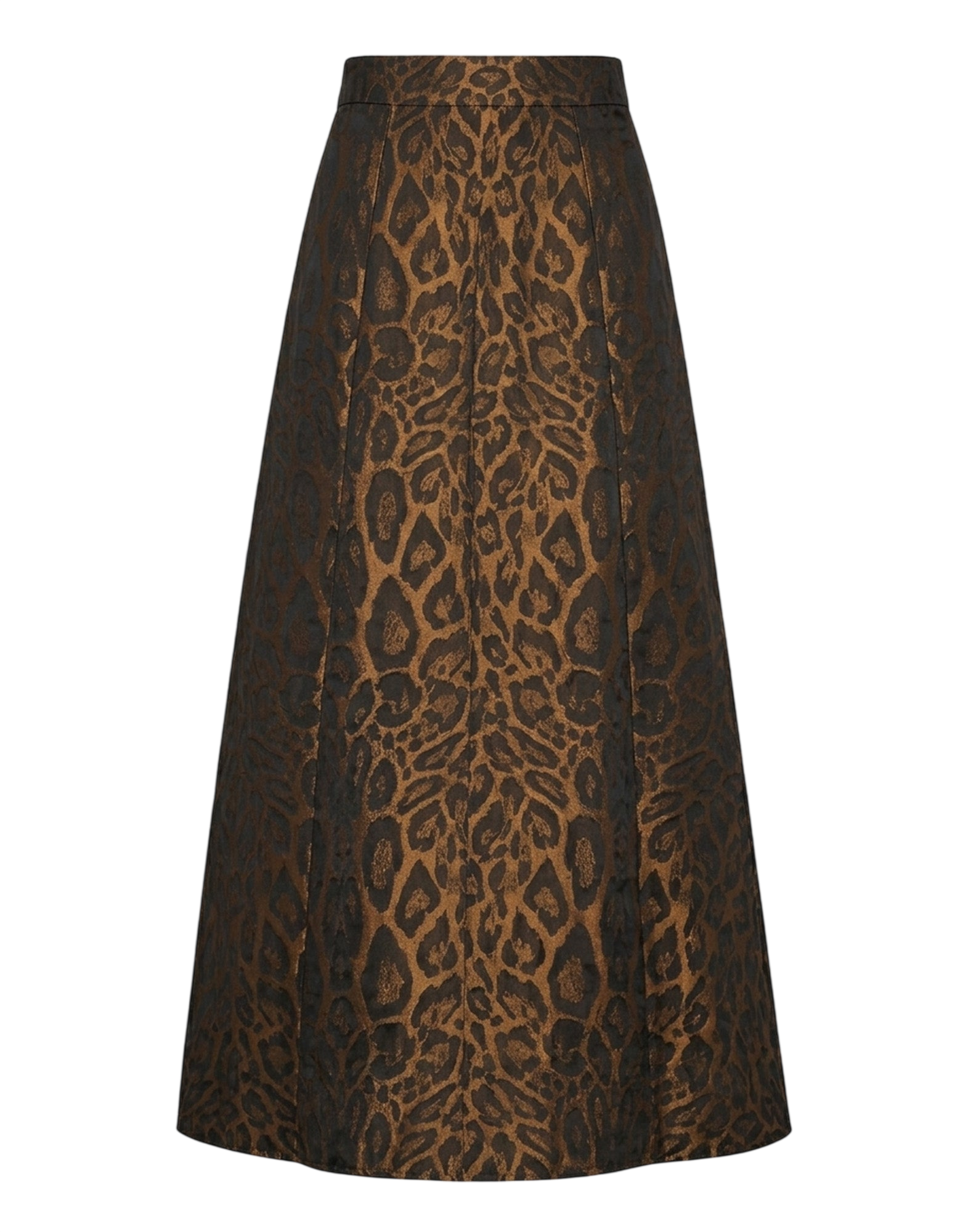 Gonna Lunga in Taffetà Jaquard Maculato