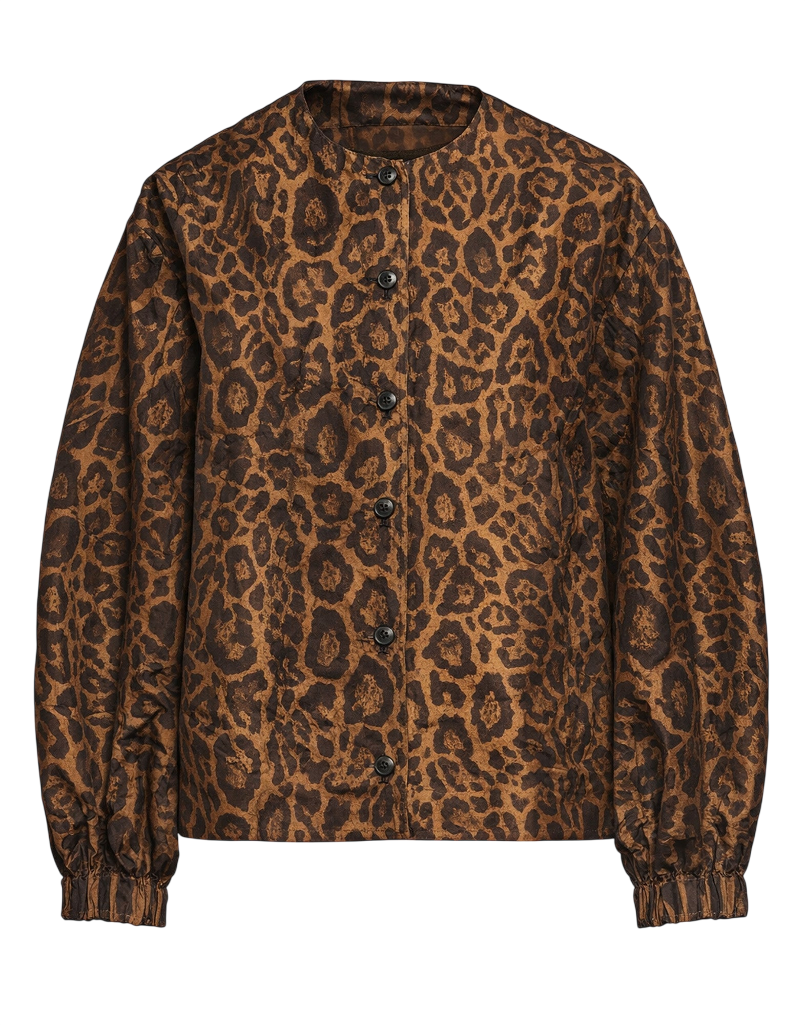 Bomber in Taffetà Jaquard Maculato