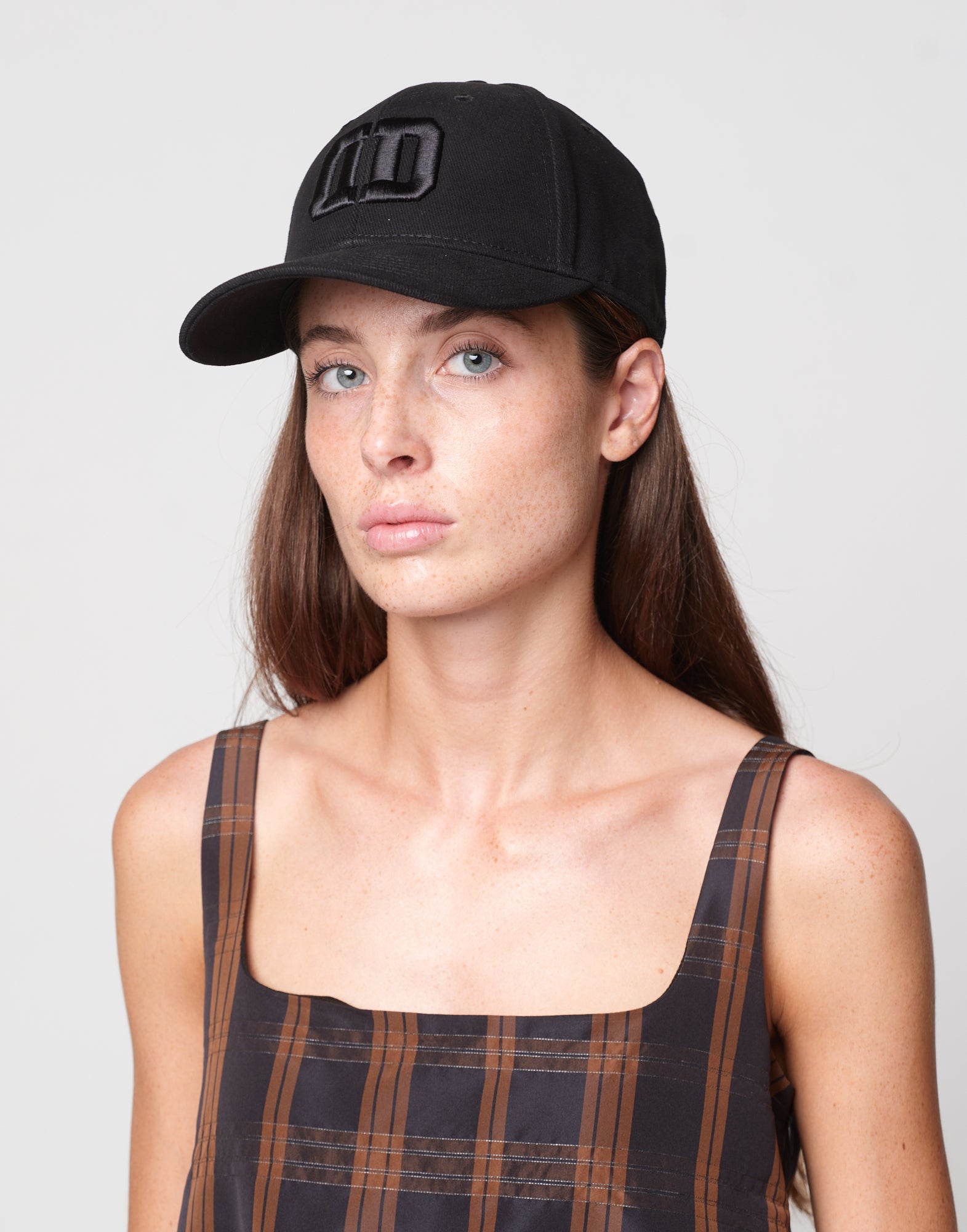 Abito Lungo in Taffetà Madras Nero/Gianduia