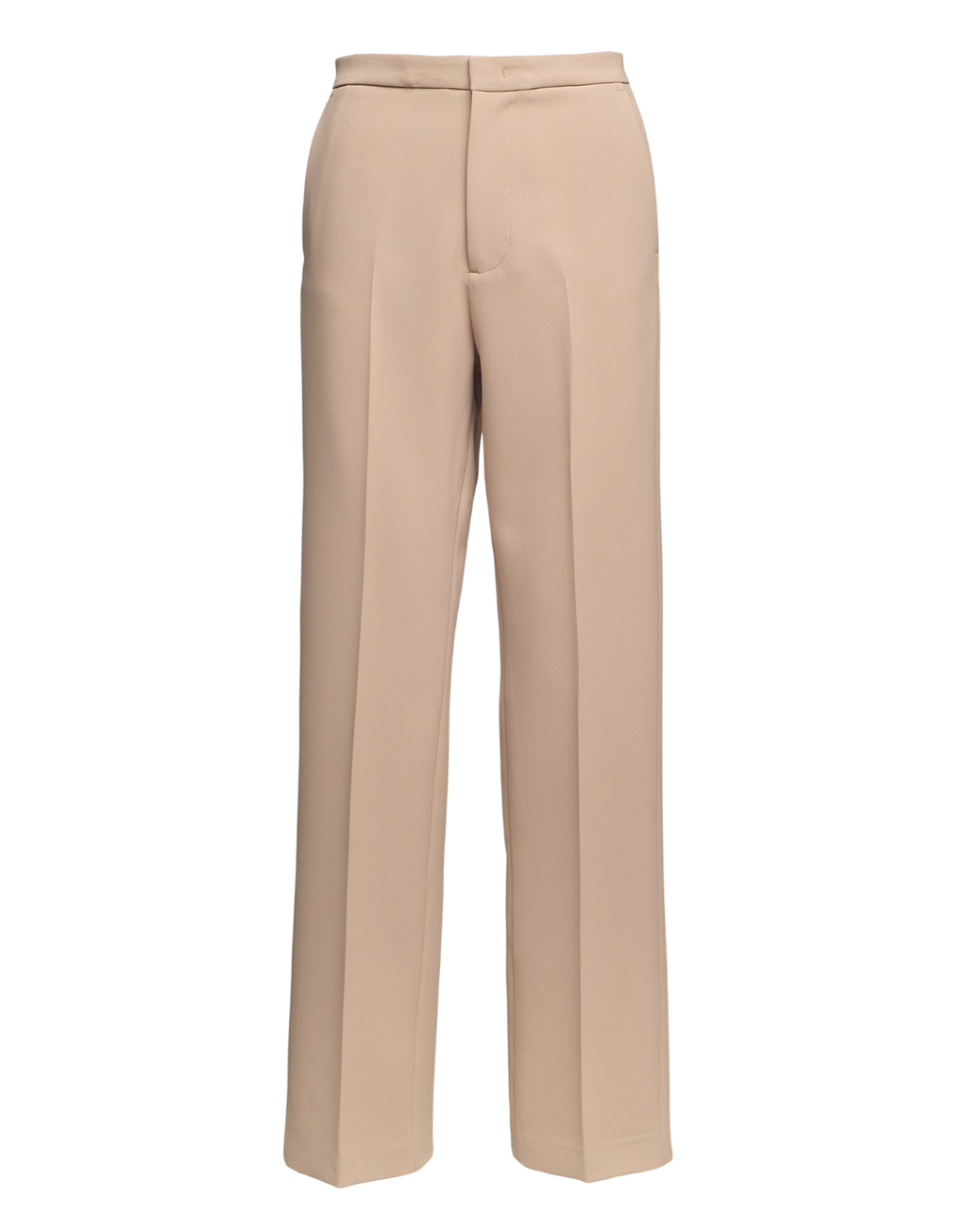 Pantalon droit en crêpe sablé confort gaufré