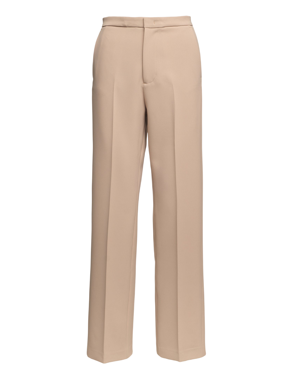 Pantalon droit en crêpe sablé confort gaufré