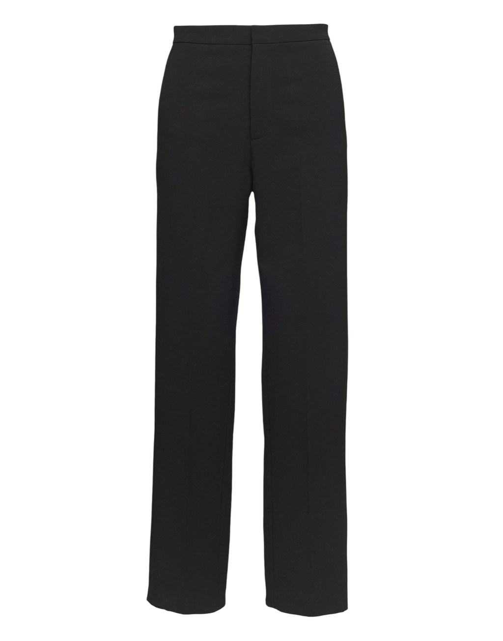 Pantalon droit en crêpe sablé stretch noir