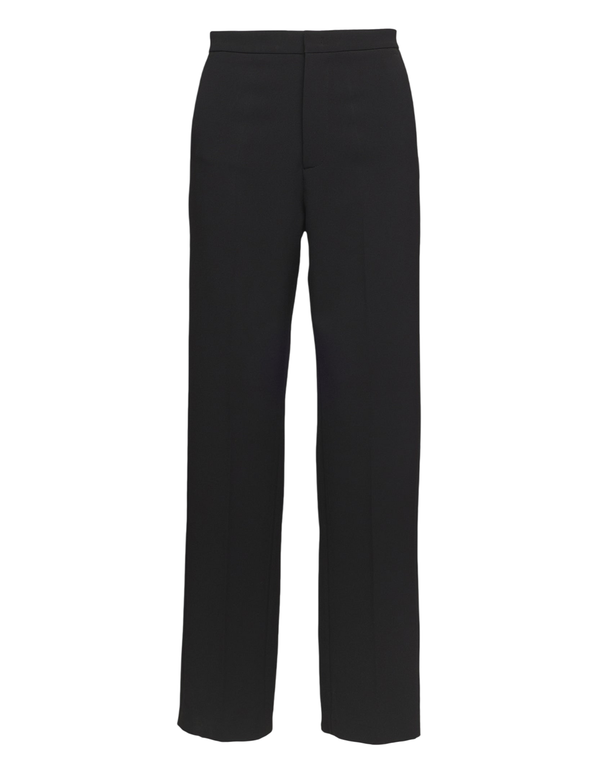 Pantalon droit en crêpe sablé stretch noir