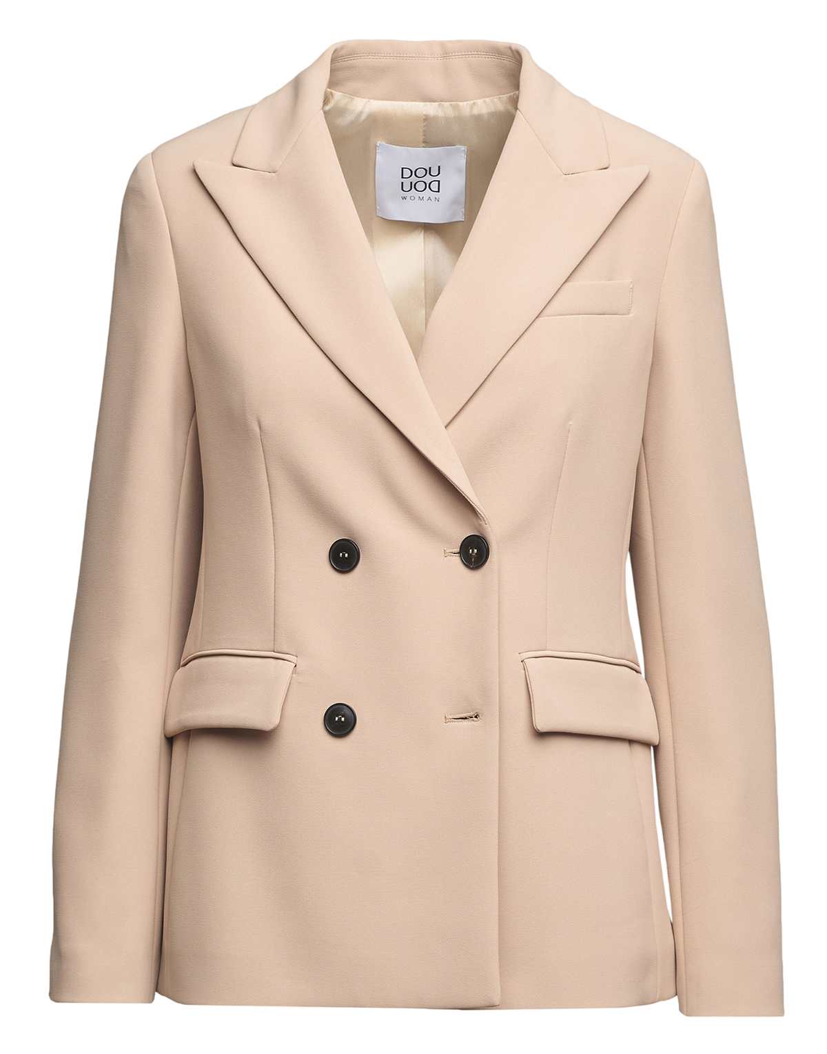 Veste croisée en crêpe sablé confort motif gaufré