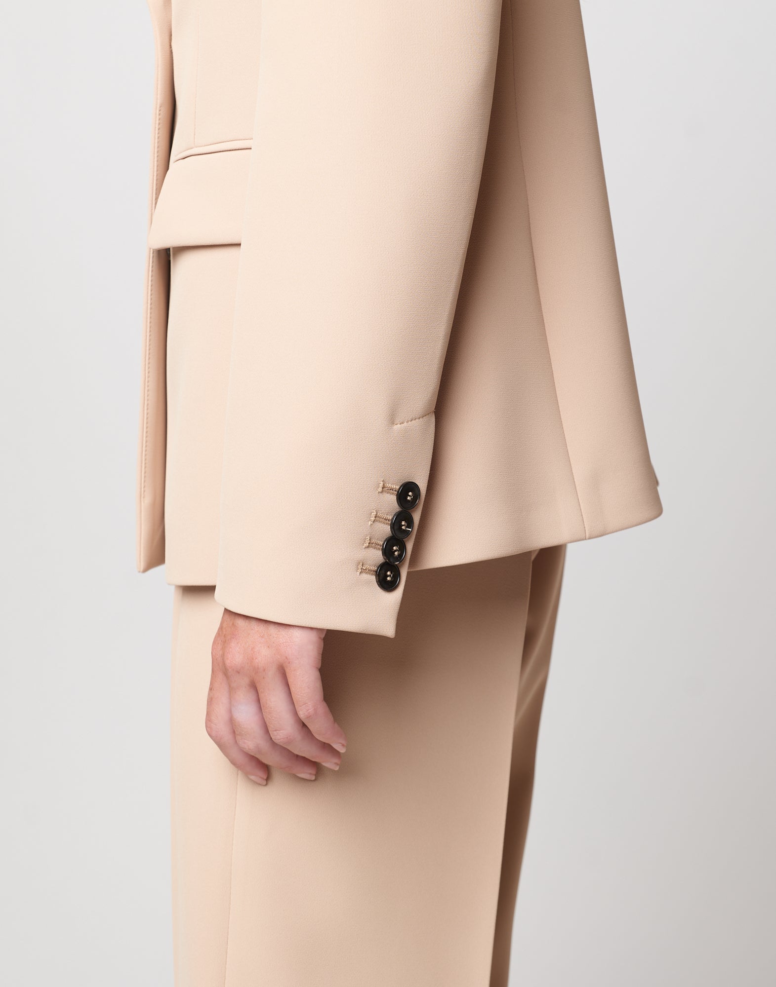 Giacca Doppio Petto in Crepe Sablè Comfort Cialda