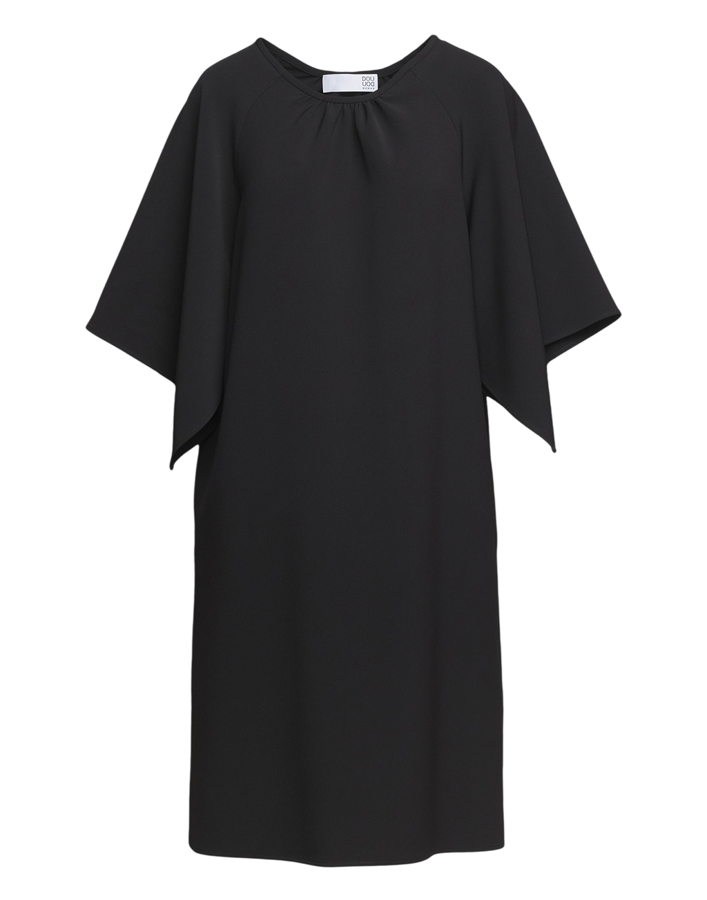 Abito Manica Farfalla in Crepe Sablé Comfort Nero