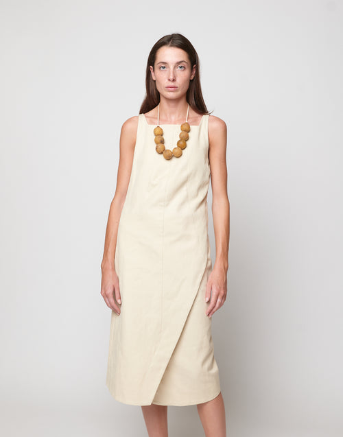 Abito a Portafoglio in Lino Cotone Orzo