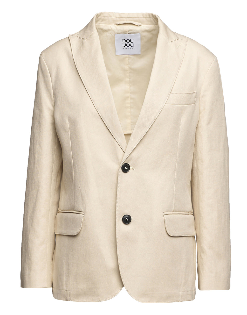 Giacca Monopetto in Lino Cotone Orzo