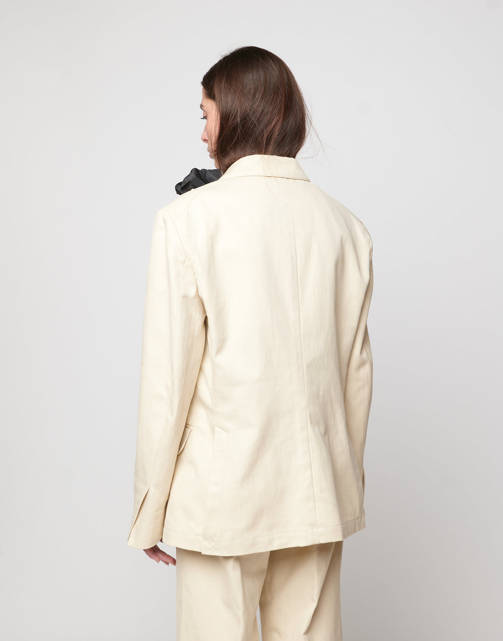 Giacca Monopetto in Lino Cotone Orzo