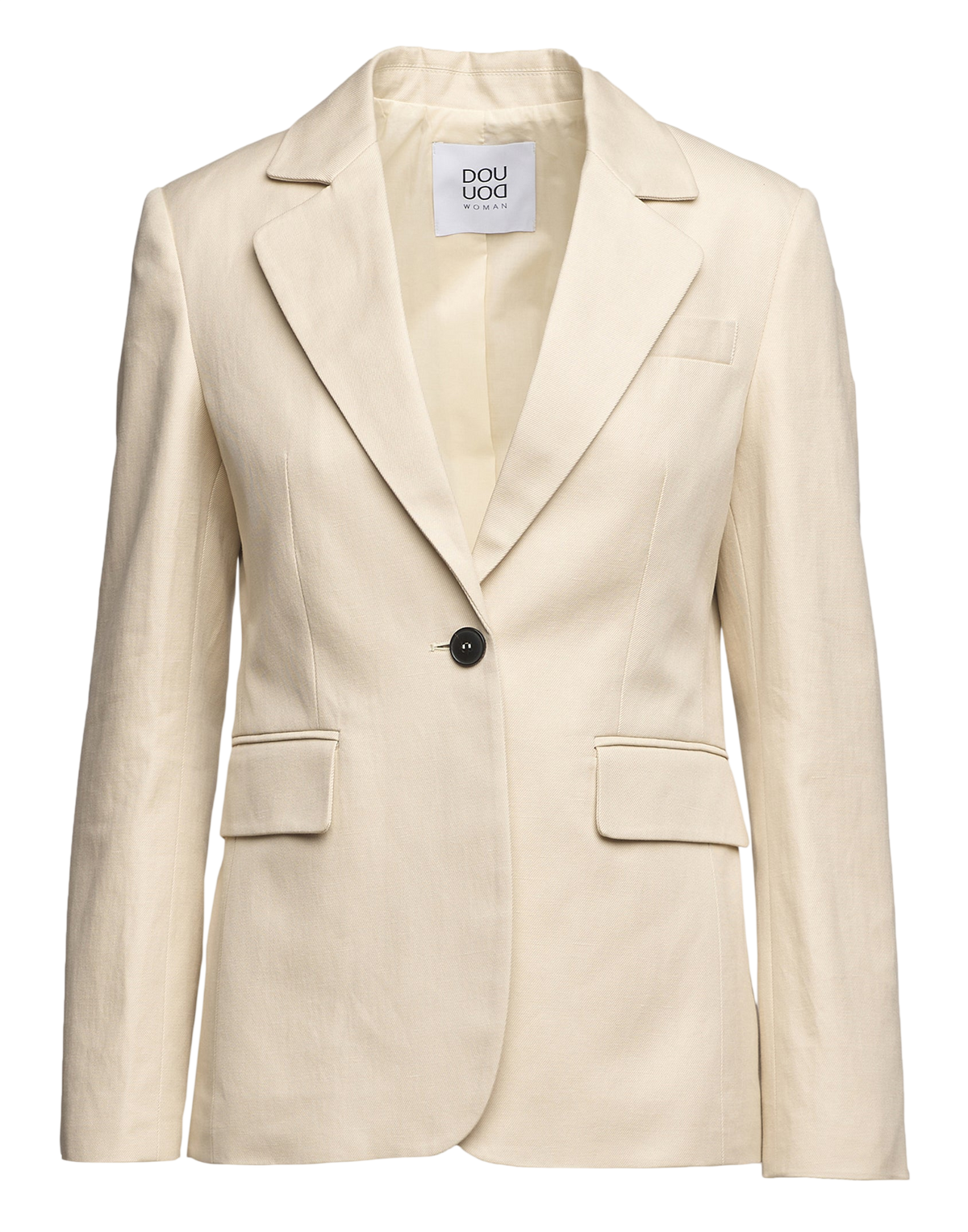 Veste cintrée en lin et coton orge
